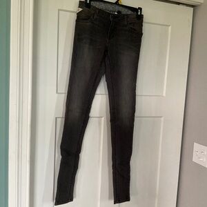Harley Davidson Pants Womens 25 Black Denim Jeans Pockets Skinny Ladies